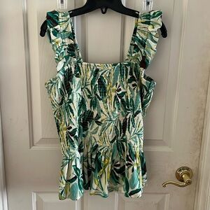 Torrid flutter sleeve smocked top. Size 2